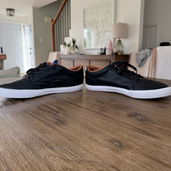 Lacoste Bayliss Vulc PRM Men’s preppy Sneakers Black Leather Size 8 - Picture 3 of 9